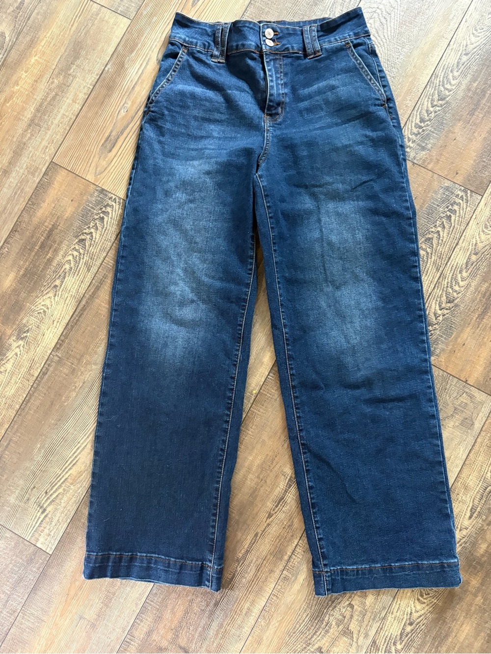 Amazon Women's Dark Blue Trouser Leg Jeans